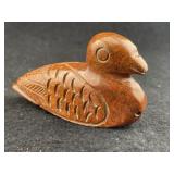 Stone Duck Effigy Indian Artifact Arrowhead