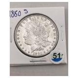 1880 S Morgan Silver Dollar Coin