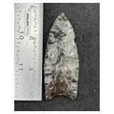 Obsidian Clovis Indian Artifact Arrowhead