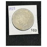 1922 Peace Silver Dollar Coin