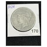1924 Peace Silver Dollar Coin