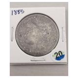 1885 Morgan Silver Dollar Coin