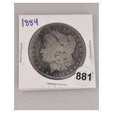 1884 Morgan Silver Dollar Coin