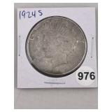 1924 S Peace Silver Dollar Coin