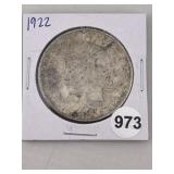 1922 Peace Silver Dollar Coin