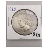 1925 Peace Silver Dollar Coin