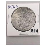1926 S Peace Silver Dollar Coin