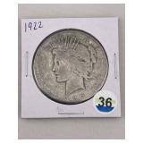 1922 Peace Silver Dollar Coin