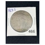 1923 S Peace Silver Dollar Coin