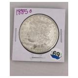 1885 O Morgan Silver Dollar Coin