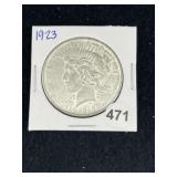 1923 Peace Silver Dollar Coin