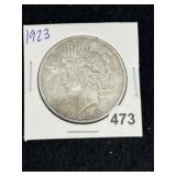 1923 Peace Silver Dollar Coin