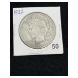 1922 Peace Silver Dollar Coin