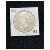 1923 Peace Silver Dollar Coin