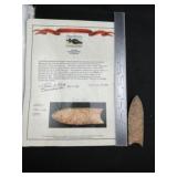 Clovis with Bannerstone Tom COA from Thomas County