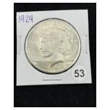 1924 Peace Silver Dollar Coin