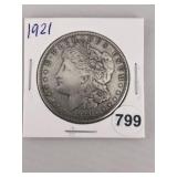 1921 Morgan Silver Dollar Coin