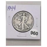 1944 Walking Liberty Half Dollar Silver Coin