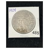 1924 Peace Silver Dollar Coin