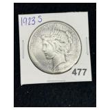 1923 S Peace Silver Dollar Coin