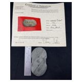 Endented Gorget with Thomas Matthews COA from Ohio