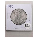 1943 Walking Liberty Half Dollar Silver Coin