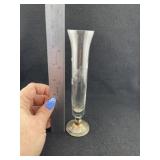 Glass Vase with Sterling Silver Bottom