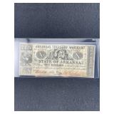 State of Arkansas Obsolete Note from 1862