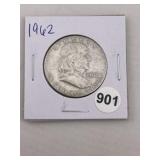 1962 Franklin Half Dollar Silver Coin