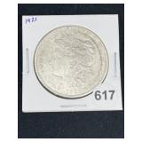 1921 Morgan Silver Dollar Coin