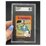 1975 Topps Mini Hank Aaron Baseball Card