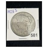1923 S Peace Silver Dollar Coin