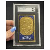 1965 Topps Embossed Mickey Mantle Baseball Card