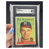 1958 Topps Ed Mathews Baseball Card