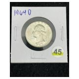 1964 D Washington Quarter Silver Coin