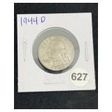 1944 D Washington Quarter Silver Coin