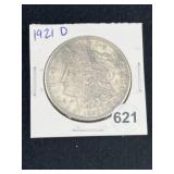 1921 D Morgan Silver Dollar Coin
