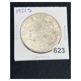 1921 S Morgan Silver Dollar Coin