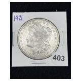 1921 Morgan Silver Dollar Coin