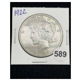 1922 Peace Silver Dollar Coin