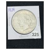 1924 Peace Silver Dollar Coin