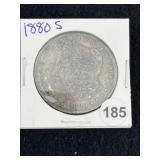 1880 S Morgan Silver Dollar Coin
