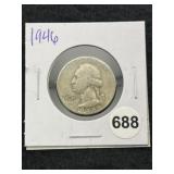1946 Washington Quarter Silver Coin
