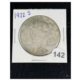 1922 S Peace Silver Dollar Coin