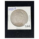 1923 D Peace Silver Dollar Coin