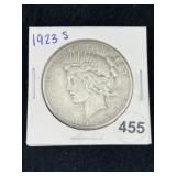 1923 S Peace Silver Dollar Coin