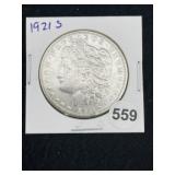 1921 S Morgan Silver Dollar Coin