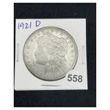1921 D Morgan Silver Dollar Coin