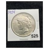 1924 Peace Silver Dollar Coin