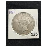 1922 Peace Silver Dollar Coin